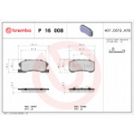 Piduriklotsi komplekt, ketaspidur BREMBO P 16 008