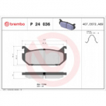 Piduriklotsi komplekt, ketaspidur BREMBO P 24 036