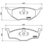 Piduriklotsi komplekt, ketaspidur BREMBO P 85 055