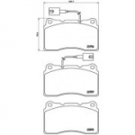 Piduriklotsi komplekt, ketaspidur BREMBO P 23 134