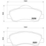 Piduriklotsi komplekt, ketaspidur BREMBO P 61 113
