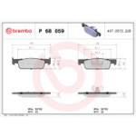 Piduriklotsi komplekt, ketaspidur BREMBO P 68 059