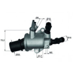 Termostaat, jahutusvedelik MAHLE ORIGINAL TI 143 88