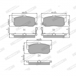 Piduriklotsi komplekt, ketaspidur FERODO FDB796