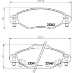 Piduriklotsi komplekt, ketaspidur HELLA 8DB 355 010-791