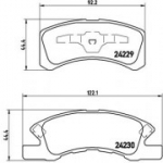 Piduriklotsi komplekt, ketaspidur BREMBO P 16 011