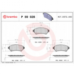 Piduriklotsi komplekt, ketaspidur BREMBO P 59 028