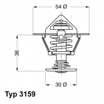 Termostaat, jahutusvedelik WAHLER 3159.82D