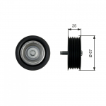 Seade ja juhtrull, soonrihm GATES T36434