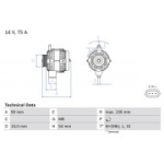 Generaator BOSCH 0 986 081 950