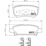 Piduriklotsi komplekt, ketaspidur HELLA 8DB 355 010-811
