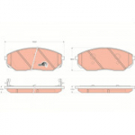 Piduriklotsi komplekt, ketaspidur TRW GDB3343