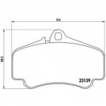 Piduriklotsi komplekt, ketaspidur BREMBO P 65 011