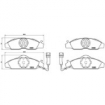 Piduriklotsi komplekt, ketaspidur BREMBO P 15 003