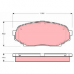 Piduriklotsi komplekt, ketaspidur TRW GDB1028