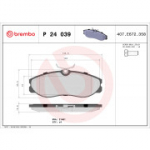 Piduriklotsi komplekt, ketaspidur BREMBO P 24 039