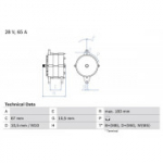 Generaator BOSCH 0 986 039 490