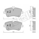 Piduriklotsi komplekt, ketaspidur METELLI 22-0342-0