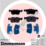 Piduriklotsi komplekt, ketaspidur ZIMMERMANN 25798.155.1