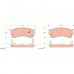 Piduriklotsi komplekt, ketaspidur TRW GDB1139
