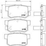Piduriklotsi komplekt, ketaspidur HELLA 8DB 355 016-451