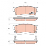 Piduriklotsi komplekt, ketaspidur TRW GDB3430