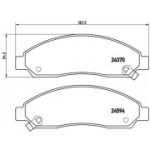 Piduriklotsi komplekt, ketaspidur BREMBO P 34 005