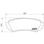 Piduriklotsi komplekt, ketaspidur BREMBO P 83 049