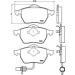 Piduriklotsi komplekt, ketaspidur BREMBO P 85 060