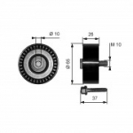 Seade ja juhtrull, soonrihm GATES T36300