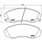Piduriklotsi komplekt, ketaspidur BREMBO P 30 041
