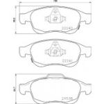 Piduriklotsi komplekt, ketaspidur BREMBO P 23 165