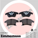 Piduriklotsi komplekt, ketaspidur ZIMMERMANN 22269.195.1