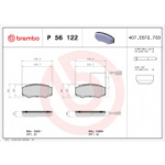 Piduriklotsi komplekt, ketaspidur BREMBO P 56 122