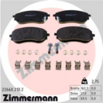 Piduriklotsi komplekt, ketaspidur ZIMMERMANN 22660.210.2