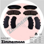 Piduriklotsi komplekt, ketaspidur ZIMMERMANN 24342.180.2