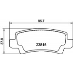 Piduriklotsi komplekt, ketaspidur HELLA 8DB 355 010-841