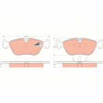 Piduriklotsi komplekt, ketaspidur TRW GDB1159