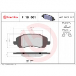 Piduriklotsi komplekt, ketaspidur BREMBO P 18 001