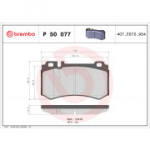 Piduriklotsi komplekt, ketaspidur BREMBO P 50 077