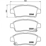 Piduriklotsi komplekt, ketaspidur BREMBO P 83 050