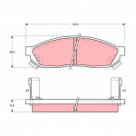 Piduriklotsi komplekt, ketaspidur TRW GDB1038