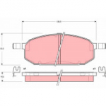 Piduriklotsi komplekt, ketaspidur TRW GDB3153