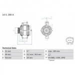 Generaator BOSCH 0 986 048 550