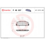 Piduriklotsi komplekt,ketaspidur BREMBO P 49 037