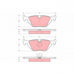 Piduriklotsi komplekt, ketaspidur TRW GDB1189