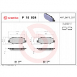 Piduriklotsi komplekt, ketaspidur BREMBO P 18 024