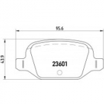 Piduriklotsi komplekt, ketaspidur BREMBO P 23 064