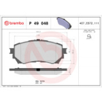 Piduriklotsi komplekt, ketaspidur BREMBO P 49 048