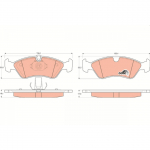 Piduriklotsi komplekt, ketaspidur TRW GDB1300